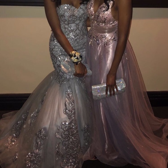 Silver Prom Dress🤩 - Picture 6 of 7